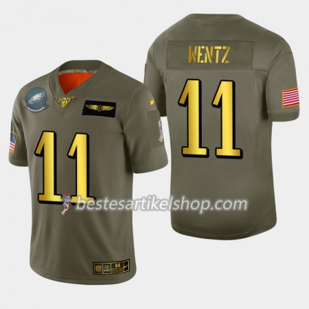 Herren Philadelphia Eagles Trikot Carson Wentz 11 Nike 2019 Salute to Service 100th
